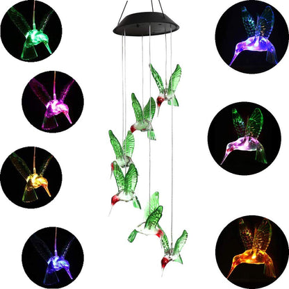 Hanging Solar Powered Hummingbird Lights by HitMyNeed