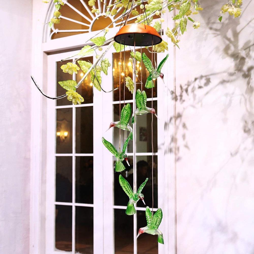 Hanging Solar Powered Hummingbird Lights by HitMyNeed