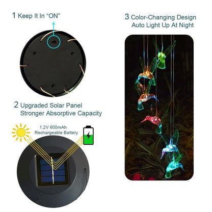 Hanging Solar Powered Hummingbird Lights by HitMyNeed