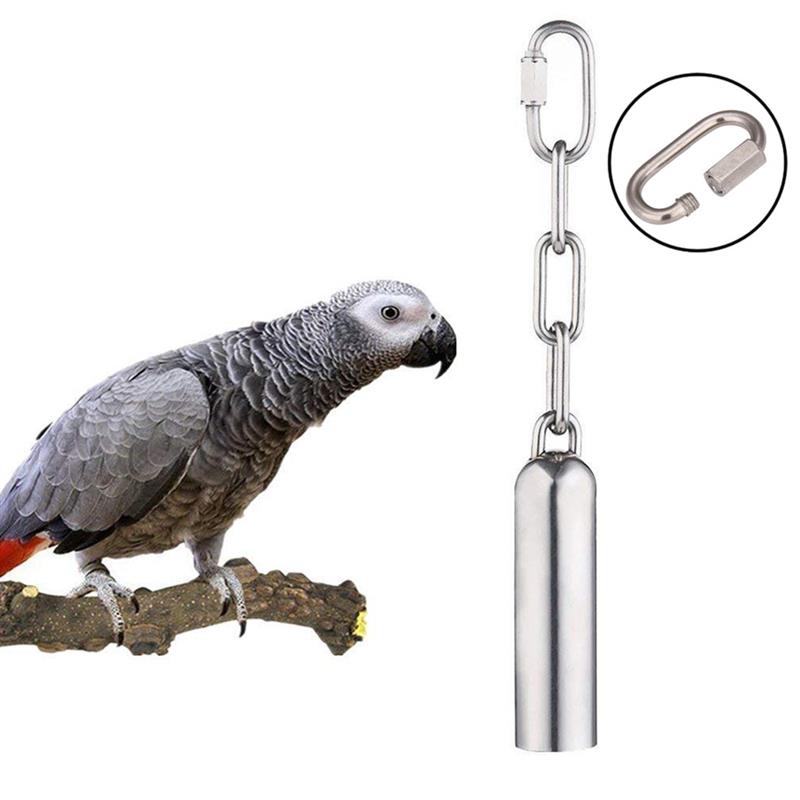 Hanging Stainless Steel Parrot Bell Toy by HitMyNeed