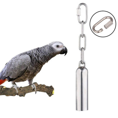 Hanging Stainless Steel Parrot Bell Toy by HitMyNeed