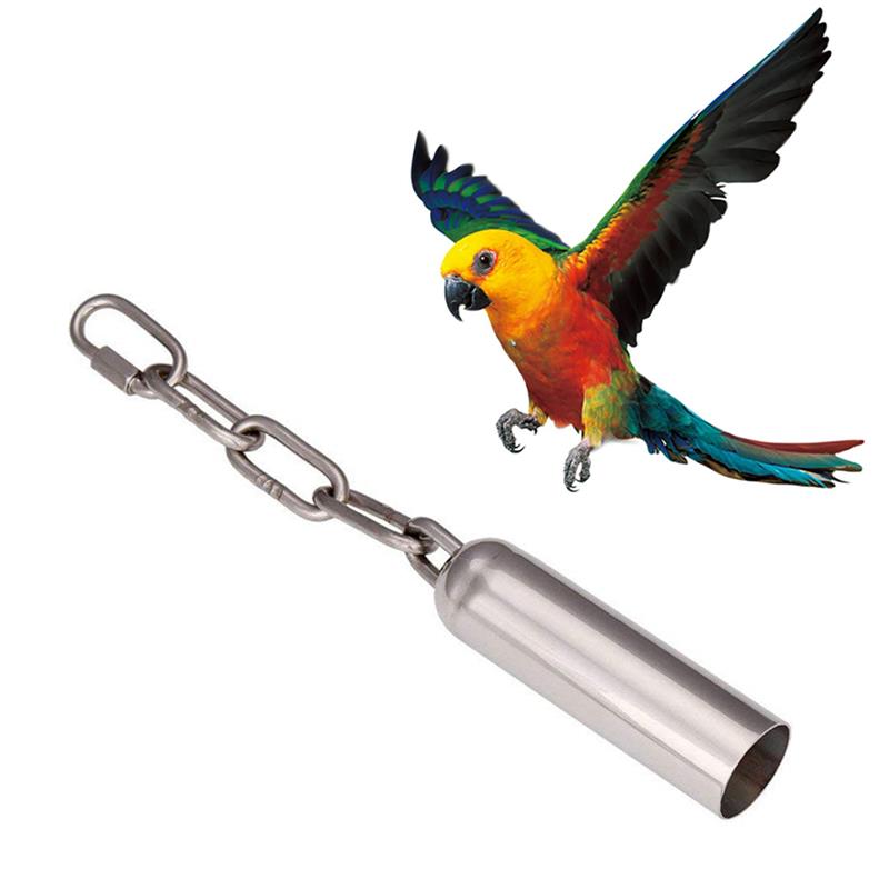 Hanging Stainless Steel Parrot Bell Toy by HitMyNeed