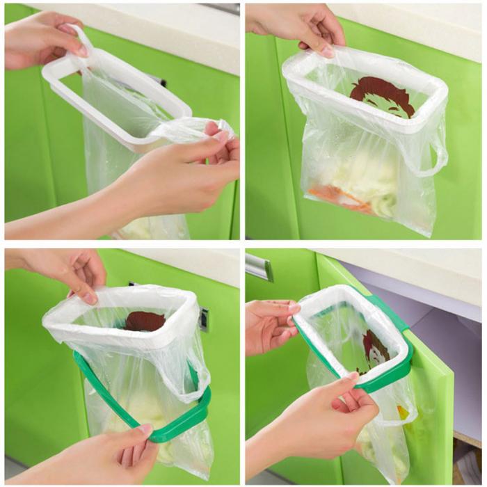 Hanging Trash Bag Holder for Cabinets & Doors by HitMyNeed