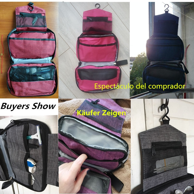 Hanging Travel Cosmetic Bag with Multiple Compartments by HitMyNeed
