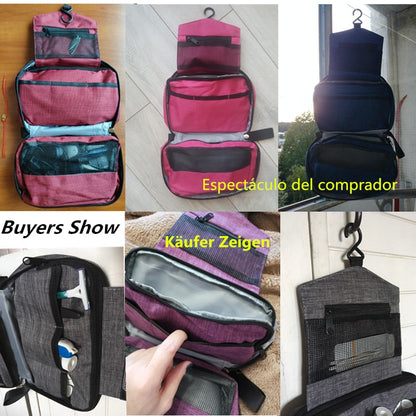 Hanging Travel Cosmetic Bag with Multiple Compartments by HitMyNeed