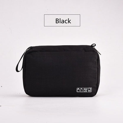 Hanging Travel Cosmetic Bag with Multiple Compartments black by HitMyNeed