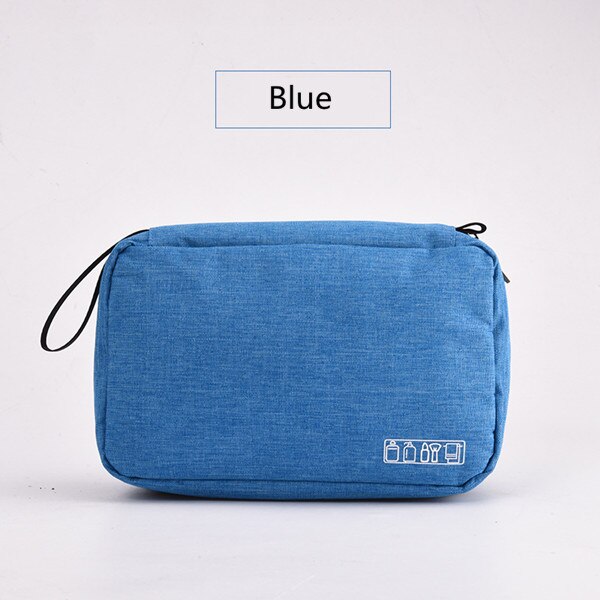 Hanging Travel Cosmetic Bag with Multiple Compartments blue by HitMyNeed