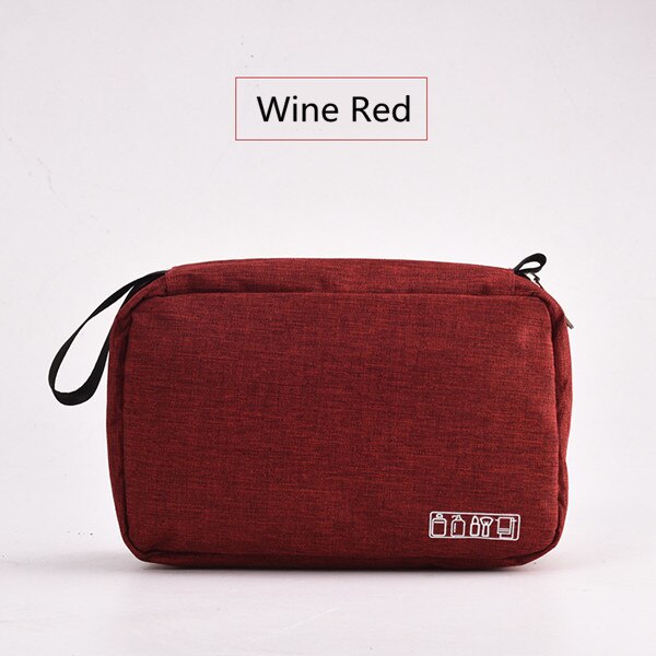 Hanging Travel Cosmetic Bag with Multiple Compartments burgundy by HitMyNeed