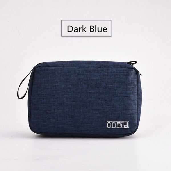 Hanging Travel Cosmetic Bag with Multiple Compartments deep-blue by HitMyNeed