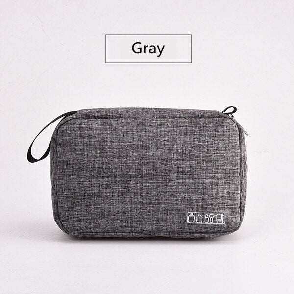 Hanging Travel Cosmetic Bag with Multiple Compartments gray by HitMyNeed