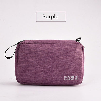 Hanging Travel Cosmetic Bag with Multiple Compartments purple by HitMyNeed