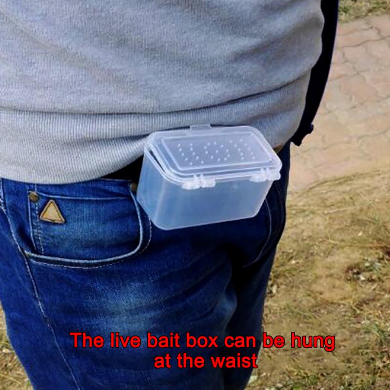 Hanging Waist Plastic Live Bait Box with Vent Lid by HitMyNeed