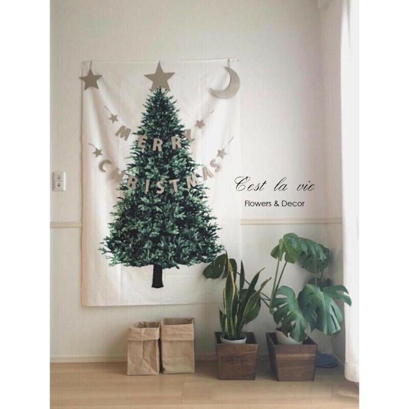Hanging Wall Christmas Tree Tapestry 150 x 75cm by HitMyNeed
