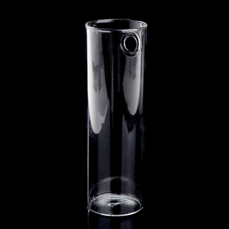 Hanging Wall Glass Vase - 15 cm Cylindrical Planter by HitMyNeed