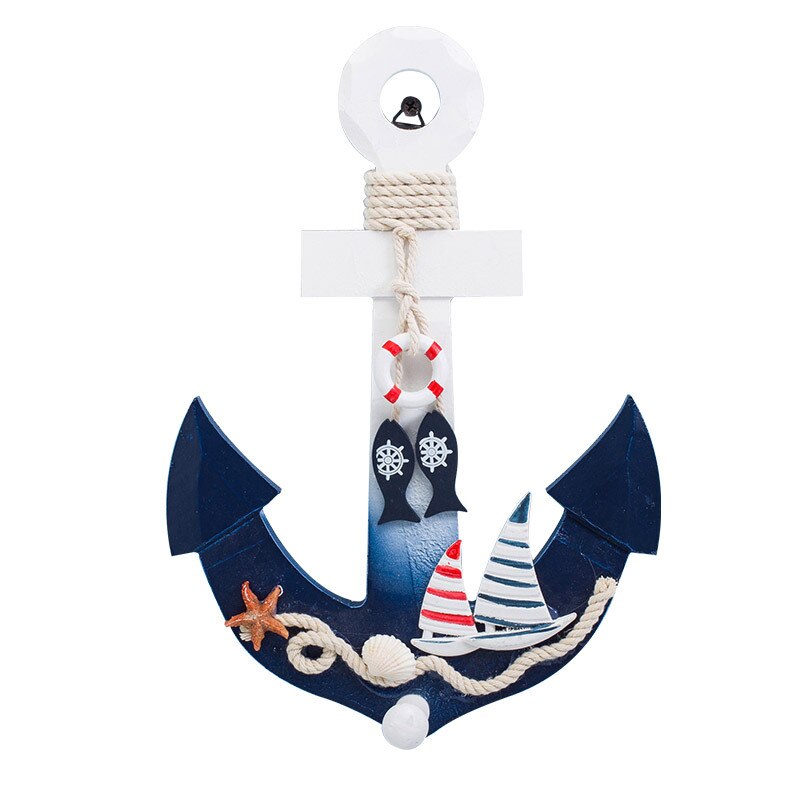 Hanging Wooden Anchor Nautical Wall Decor by HitMyNeed