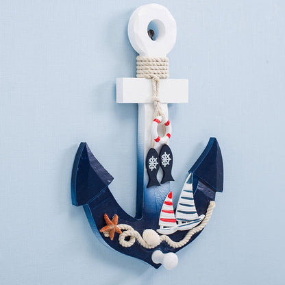 Hanging Wooden Anchor Nautical Wall Decor by HitMyNeed
