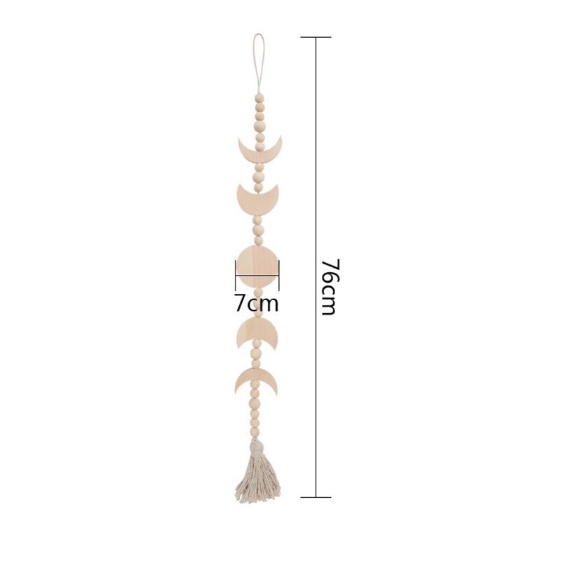 Hanging Wooden Moon Phase Garland Wall Decor by HitMyNeed