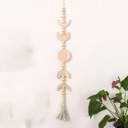 Hanging Wooden Moon Phase Garland Wall Decor by HitMyNeed