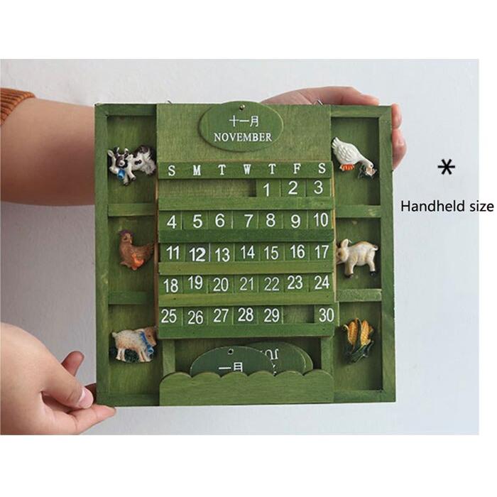 Hanging Wooden Perpetual Wall Calendar by HitMyNeed