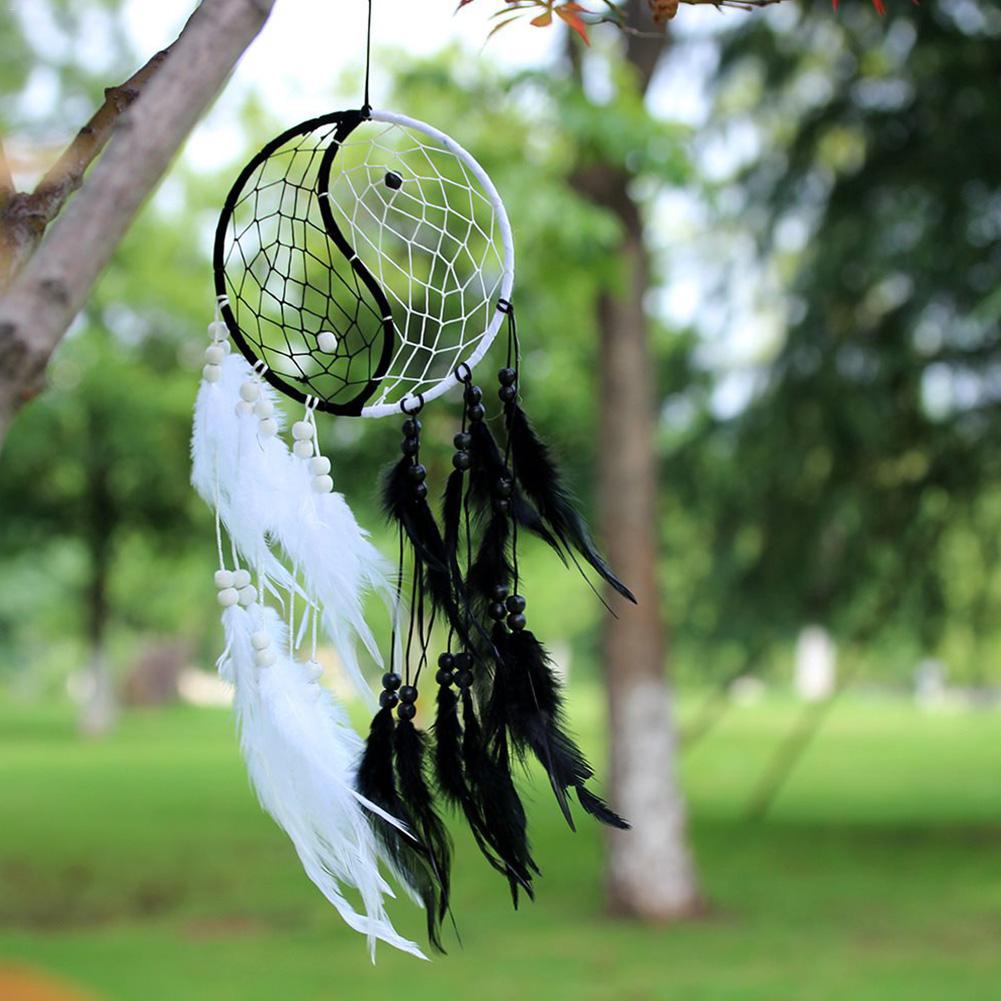 Hanging Yin Yang Dream Catcher Wall Decor by HitMyNeed