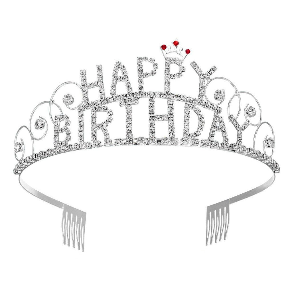 Happy Birthday Tiara Rhinestone Birthday Crown by HitMyNeed
