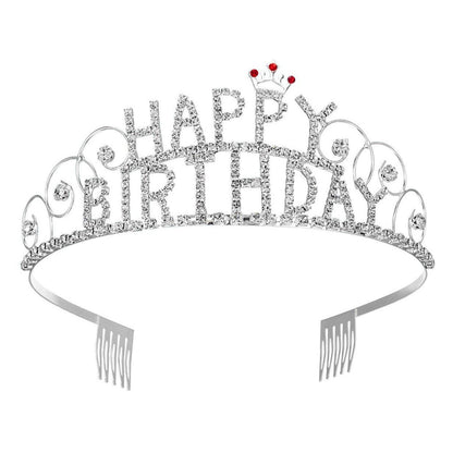 Happy Birthday Tiara Rhinestone Birthday Crown by HitMyNeed