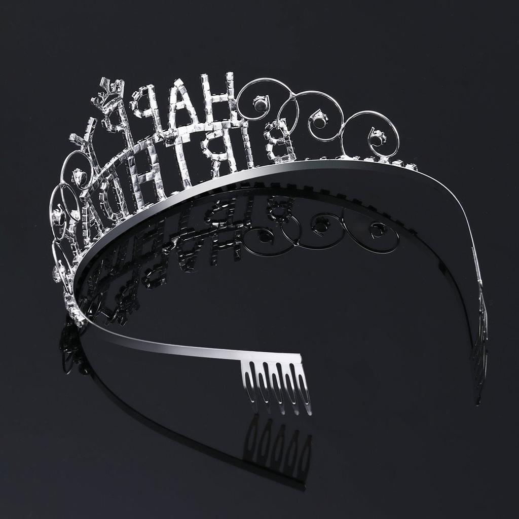 Happy Birthday Tiara Rhinestone Birthday Crown by HitMyNeed