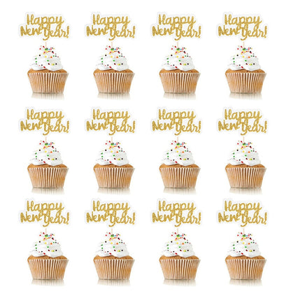 Happy New Year Cupcake Toppers Set (12pcs) by HitMyNeed