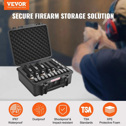 Hard Lockable Pistol Case with Pre-Cut Foam by HitMyNeed