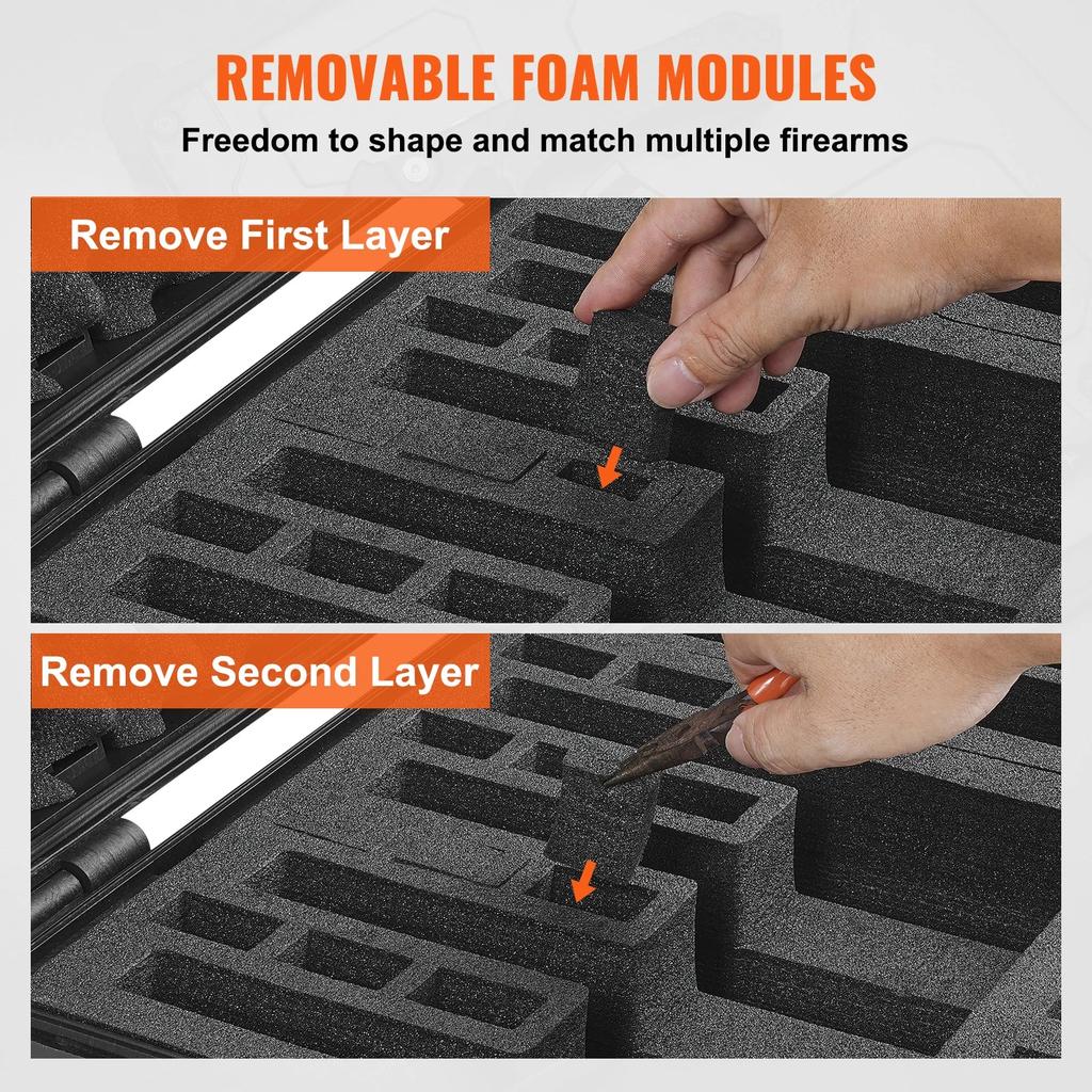 Hard Lockable Pistol Case with Pre-Cut Foam by HitMyNeed