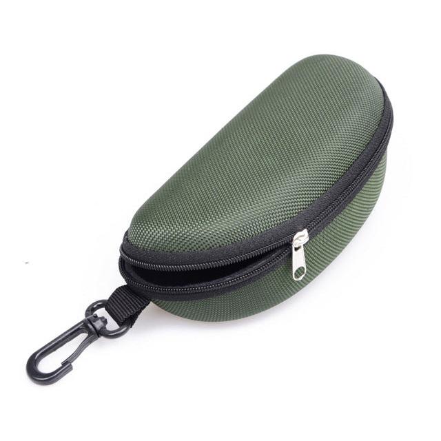 Hard Shell Zipper Glasses Case Travel Pouch green by HitMyNeed