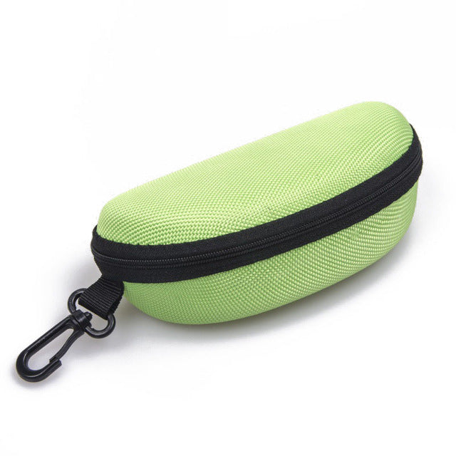 Hard Shell Zipper Glasses Case Travel Pouch light-green by HitMyNeed