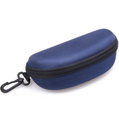 Hard Shell Zipper Glasses Case Travel Pouch navy by HitMyNeed