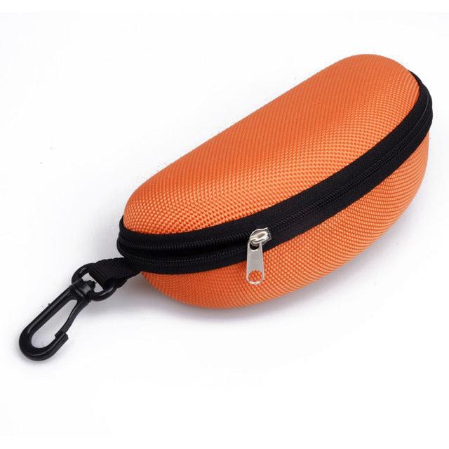Hard Shell Zipper Glasses Case Travel Pouch orange by HitMyNeed