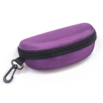 Hard Shell Zipper Glasses Case Travel Pouch purple by HitMyNeed