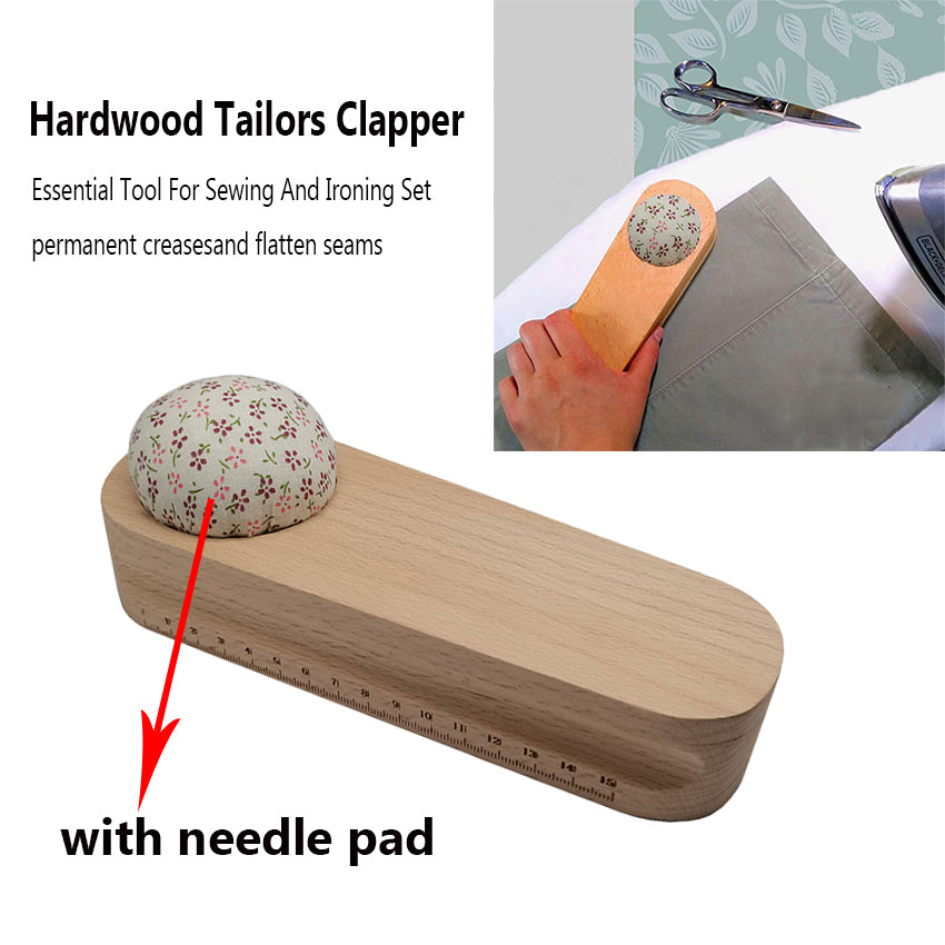 Hardwood Tailor's Clapper with Scale & Pin Cushion by HitMyNeed