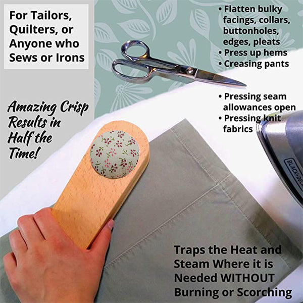Hardwood Tailor's Clapper with Scale & Pin Cushion by HitMyNeed