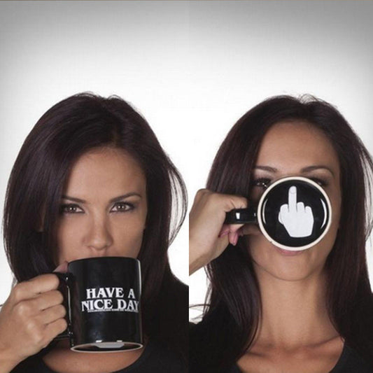 Have a Nice Day Funny Coffee Mug, 10oz Ceramic by HitMyNeed