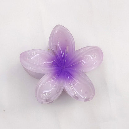 Hawaiian Flower Acetate Hair Claw Clip purple by HitMyNeed