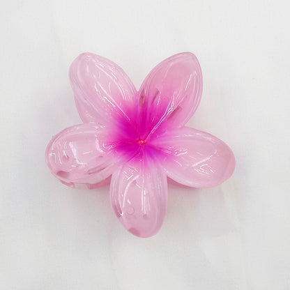 Hawaiian Flower Acetate Hair Claw Clip rose-red by HitMyNeed