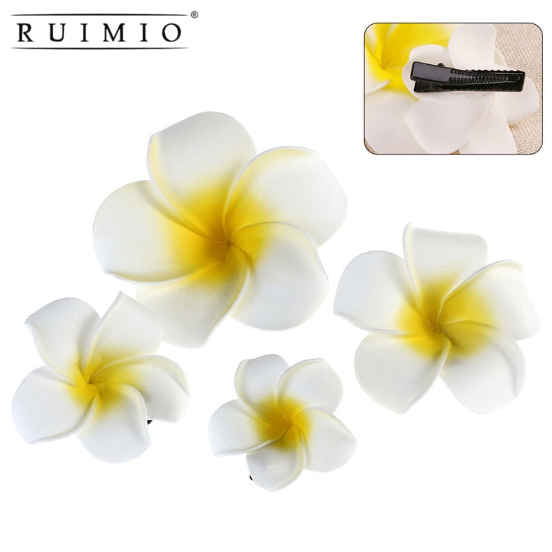 Hawaiian Flower Hair Clips Set of 4 by HitMyNeed