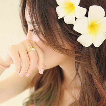 Hawaiian Plumeria Flower Hair Clips, 24 Pack by HitMyNeed