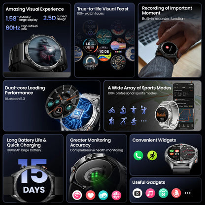 HAYLOU Solar 5 Voice Calling AMOLED Sports Smartwatch by HitMyNeed