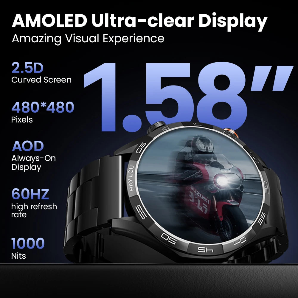 HAYLOU Solar 5 Voice Calling AMOLED Sports Smartwatch by HitMyNeed