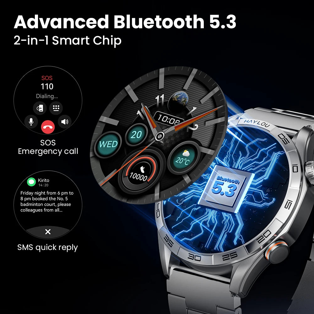 HAYLOU Solar 5 Voice Calling AMOLED Sports Smartwatch by HitMyNeed