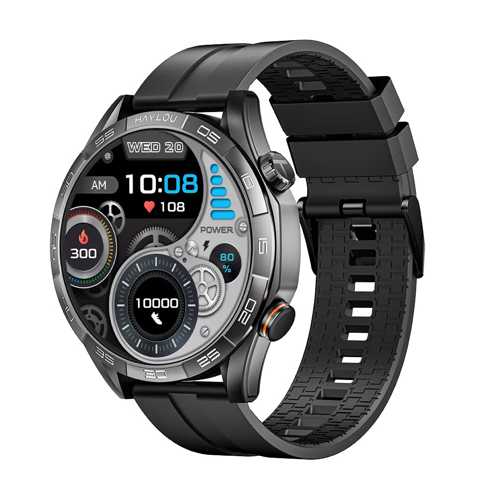 HAYLOU Solar 5 Voice Calling AMOLED Sports Smartwatch black by HitMyNeed