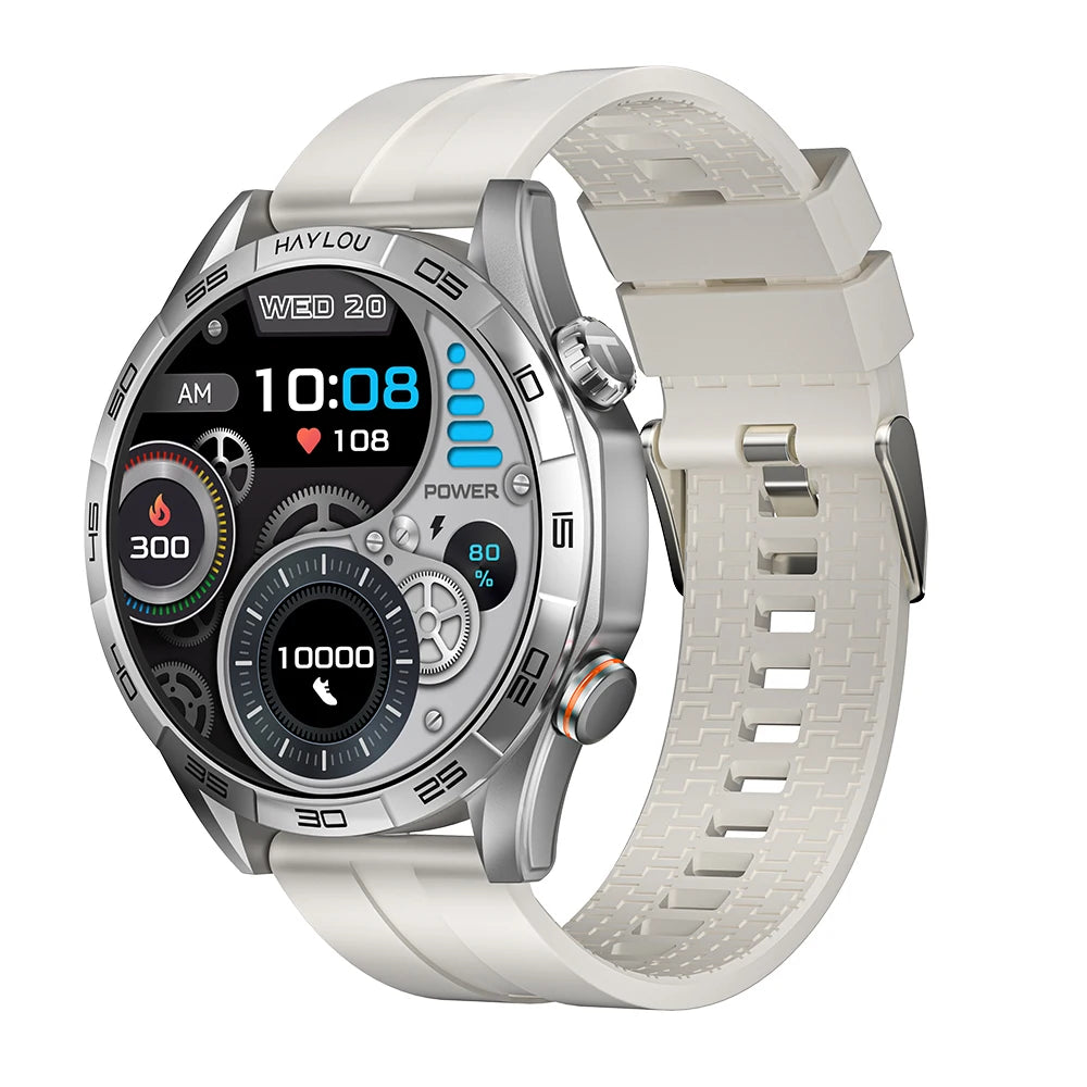 HAYLOU Solar 5 Voice Calling AMOLED Sports Smartwatch silver by HitMyNeed