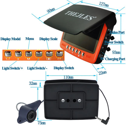HD 1000 Line Ice Fishing Underwater Camera 4.3" IPS by HitMyNeed