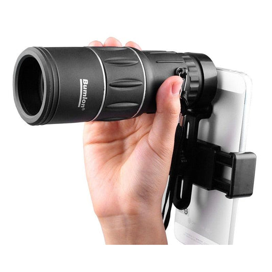 HD Monocular Telescope with Smartphone Adapter & Tripod (Low-Light Vision) by HitMyNeed