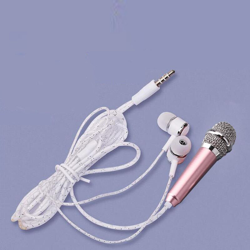 HD Sound 3.5mm Mini Jack Microphone with Earphones by HitMyNeed